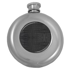 Black Alligator Skin Round Hip Flask (5 Oz) by LoolyElzayat