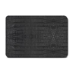 Black Alligator Skin Small Doormat  by LoolyElzayat