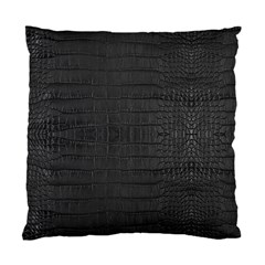 Black Alligator Skin Standard Cushion Case (one Side) by LoolyElzayat