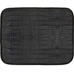 Black Alligator Skin Double Sided Fleece Blanket (Mini)  35 x27  Blanket Front