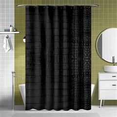 Black Alligator Skin Shower Curtain 48  X 72  (small)  by LoolyElzayat