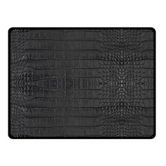 Black Alligator Skin Double Sided Fleece Blanket (small)  by LoolyElzayat