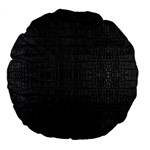 Black Alligator Skin Large 18  Premium Flano Round Cushions Front