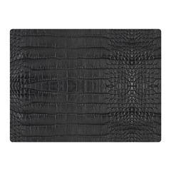 Black Alligator Skin Double Sided Flano Blanket (mini)  by LoolyElzayat