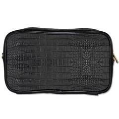 Black Alligator Skin Toiletries Bag (one Side) by LoolyElzayat