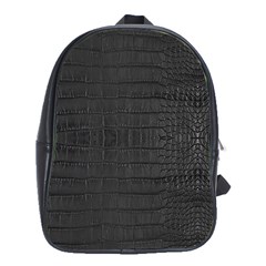 Black Alligator Skin School Bag (xl) by LoolyElzayat