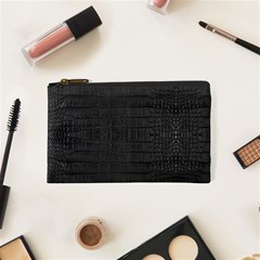 Black Alligator Skin Cosmetic Bag (xs) by LoolyElzayat