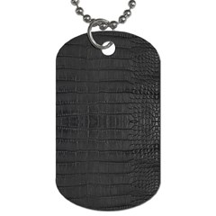 Black Alligator Skin Dog Tag (two Sides) by LoolyElzayat