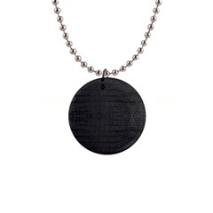 Black Alligator Skin 1  Button Necklace by LoolyElzayat