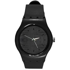 Black Alligator Skin Round Plastic Sport Watch (m) by LoolyElzayat