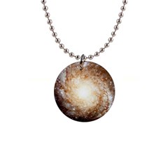 Galaxy Space 1  Button Necklace by Sabelacarlos