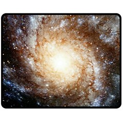 Galaxy Space Double Sided Fleece Blanket (medium)  by Sabelacarlos