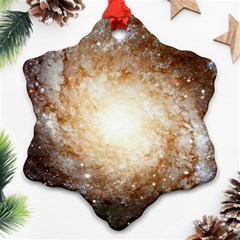 Galaxy Space Snowflake Ornament (two Sides) by Sabelacarlos