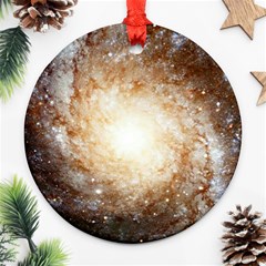 Galaxy Space Round Ornament (two Sides) by Sabelacarlos