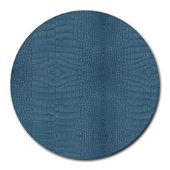 Turquoise Alligator Skin Round Mousepads by LoolyElzayat