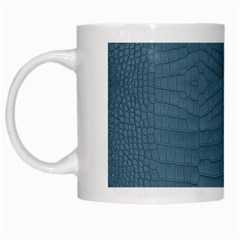 Turquoise Alligator Skin White Mugs by LoolyElzayat