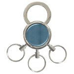 Turquoise Alligator Skin 3-Ring Key Chain Front