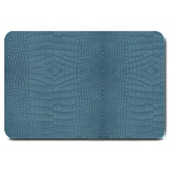 Turquoise Alligator Skin Large Doormat  by LoolyElzayat