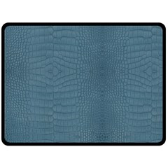 Turquoise Alligator Skin Fleece Blanket (large)  by LoolyElzayat