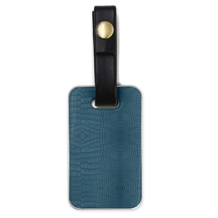 Turquoise Alligator Skin Luggage Tag (one side)