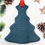 Turquoise Alligator Skin Christmas Tree Ornament (Two Sides) Front