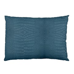 Turquoise Alligator Skin Pillow Case (two Sides) by LoolyElzayat