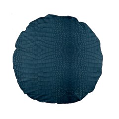 Turquoise Alligator Skin Standard 15  Premium Round Cushions by LoolyElzayat