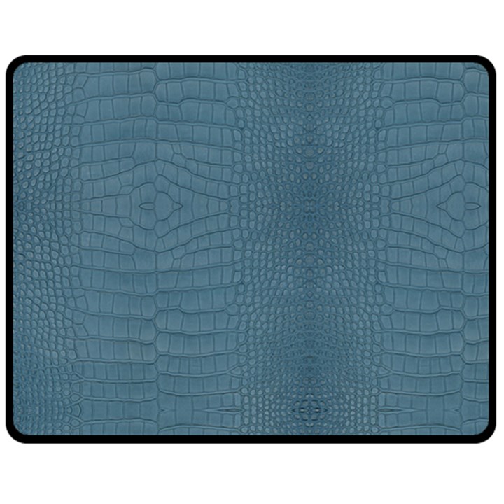 Turquoise Alligator Skin Double Sided Fleece Blanket (Medium) 