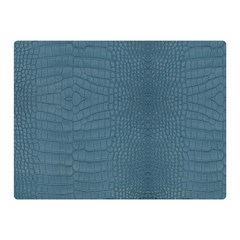 Turquoise Alligator Skin Double Sided Flano Blanket (mini)  by LoolyElzayat