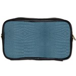 Turquoise Alligator Skin Toiletries Bag (Two Sides) Front