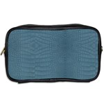 Turquoise Alligator Skin Toiletries Bag (Two Sides) Back