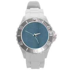 Turquoise Alligator Skin Round Plastic Sport Watch (l) by LoolyElzayat