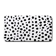 Black And White Seamless Cheetah Spots Medium Bar Mats by LoolyElzayat