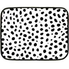 Black And White Seamless Cheetah Spots Double Sided Fleece Blanket (mini)  by LoolyElzayat