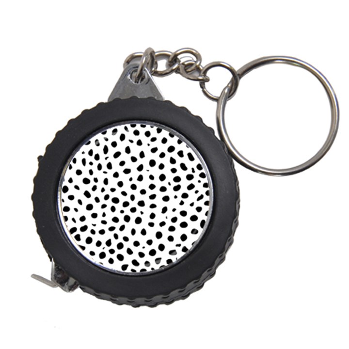 Black And White Seamless Cheetah Spots Measuring Tape