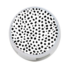 Black And White Seamless Cheetah Spots 4-port Usb Hub (one Side) by LoolyElzayat