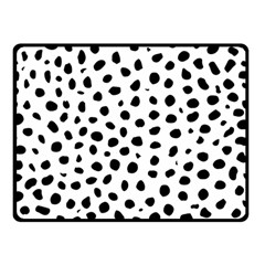 Black And White Seamless Cheetah Spots Double Sided Fleece Blanket (small)  by LoolyElzayat