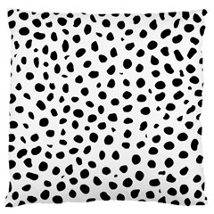 Black And White Seamless Cheetah Spots Large Flano Cushion Case (two Sides) by LoolyElzayat