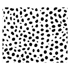 Black And White Seamless Cheetah Spots Double Sided Flano Blanket (small)  by LoolyElzayat