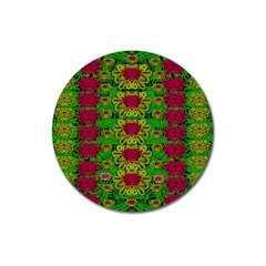 Rainbow Forest The Home Of The Metal Peacocks Magnet 3  (round) by pepitasart