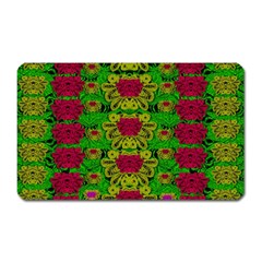 Rainbow Forest The Home Of The Metal Peacocks Magnet (rectangular) by pepitasart