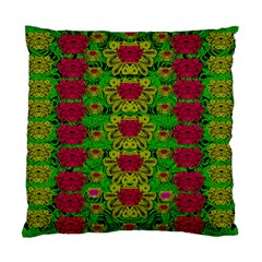 Rainbow Forest The Home Of The Metal Peacocks Standard Cushion Case (two Sides) by pepitasart