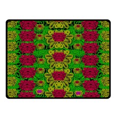 Rainbow Forest The Home Of The Metal Peacocks Fleece Blanket (small) by pepitasart