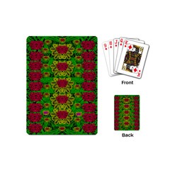 Rainbow Forest The Home Of The Metal Peacocks Playing Cards Single Design (mini) by pepitasart