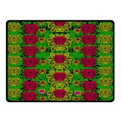 Rainbow Forest The Home Of The Metal Peacocks Double Sided Fleece Blanket (small)  by pepitasart