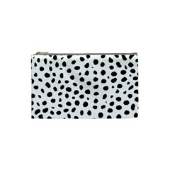 Black And White Seamless Cheetah Spots Cosmetic Bag (small) by LoolyElzayat