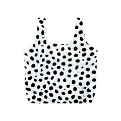 Black And White Seamless Cheetah Spots Full Print Recycle Bag (s) by LoolyElzayat