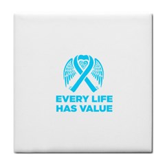 Child Abuse Prevention Support  Tile Coaster by artjunkie