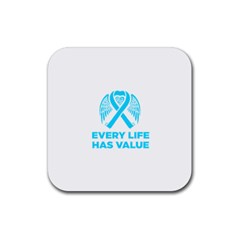 Child Abuse Prevention Support  Rubber Coaster (square)  by artjunkie