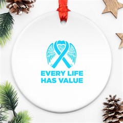 Child Abuse Prevention Support  Round Ornament (two Sides) by artjunkie